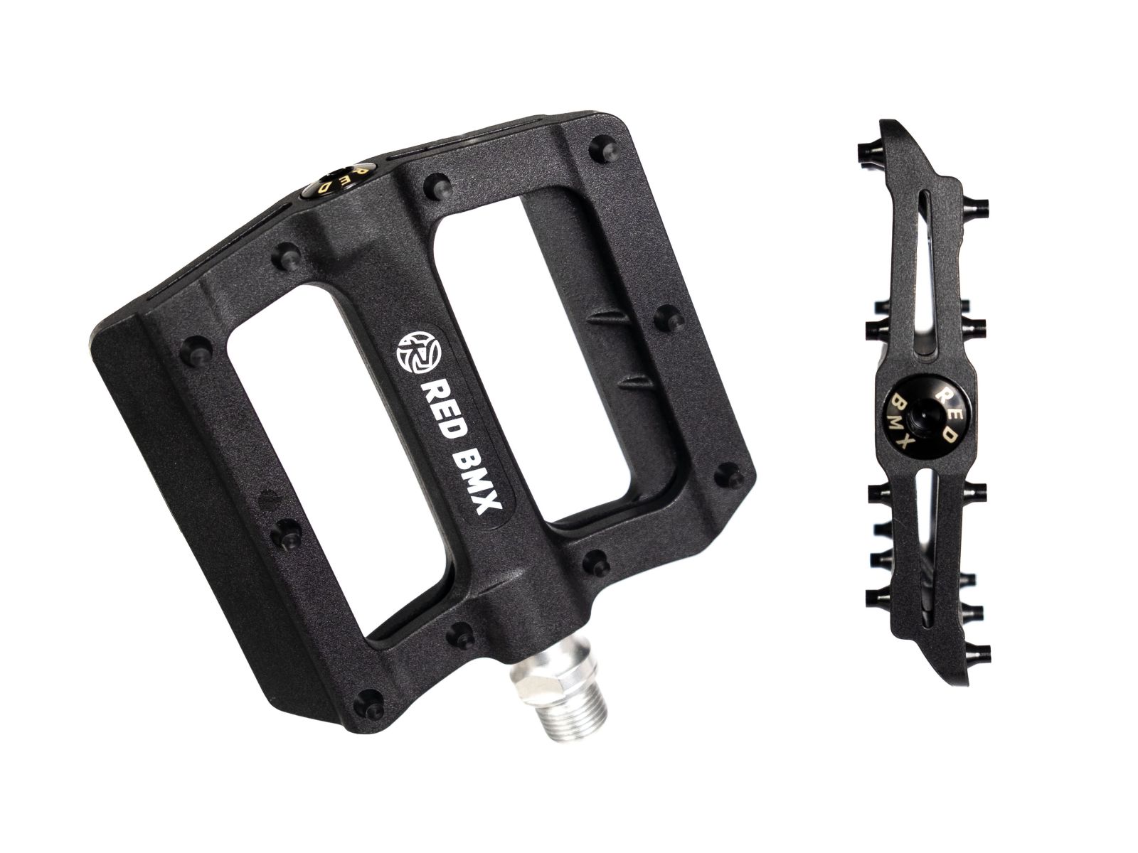 red bmx plastic bmx pedals black