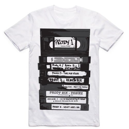 Prody T-Shirt - White [Size: XXL] [Design: VHS]