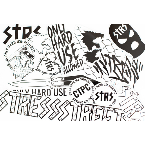 Stress BMX Sticker Set - Black